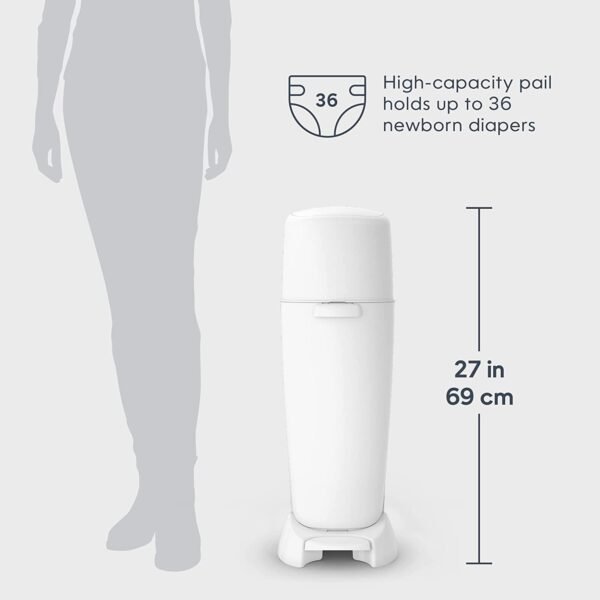Diaper Genie Complete Diaper Pail (White) with Antimicrobial Odor Control
