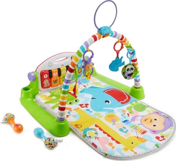 Fisher-Price Baby Playmat Deluxe Kick & Play Piano Gym & Maracas With Smart Stages Learning Content