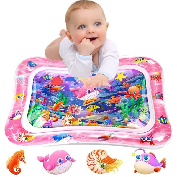 Infinno Tummy Time Mat Premium Baby Water Play Mat, Pink Theme Toy