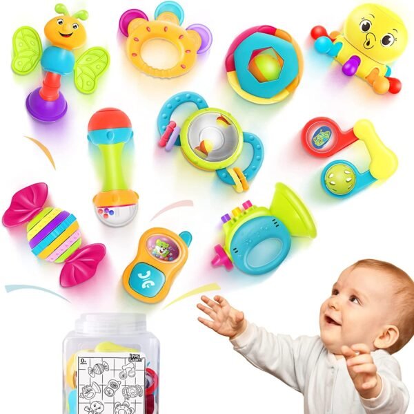 Baby Rattles Toys Set iPlay, iLearn 10pcs